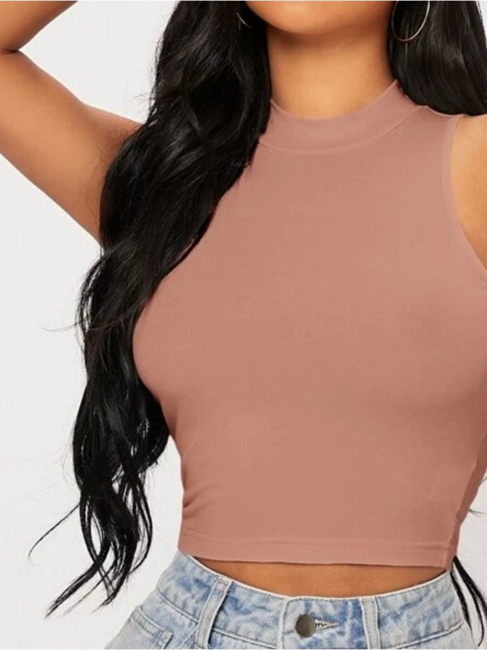 SHEIN Mauve Mock Cropped Tank